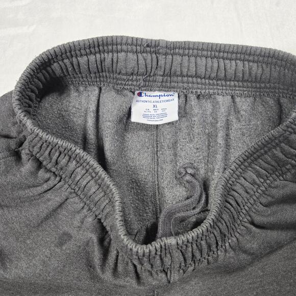 Champion Authentic Athleticwear Dark Gray Logo Sweatpants Size XL (30x32) Fleece - Picture 8 of 8